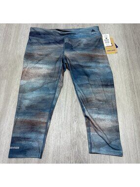 Burton Womens Medium First Layer Capri First Layer Dryride Blue Sedona New